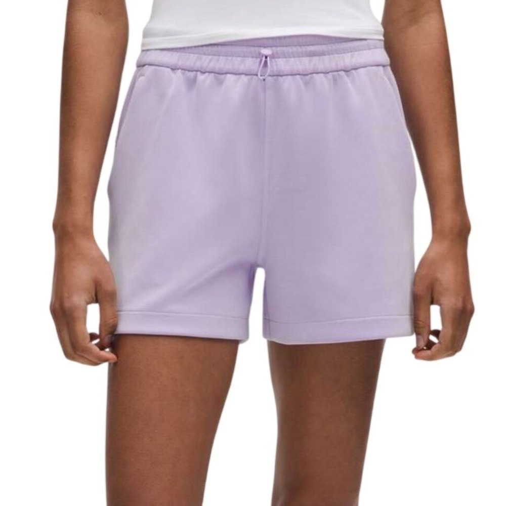LULULEMON Softstreme High-Rise Short 4"Lavender Frost, Square Size Dot, Size 0